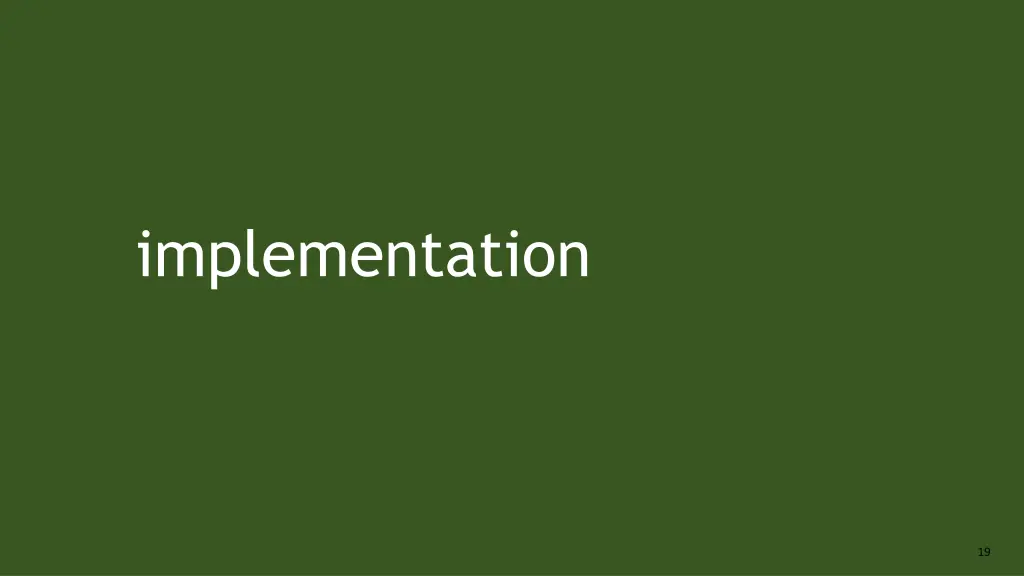 implementation