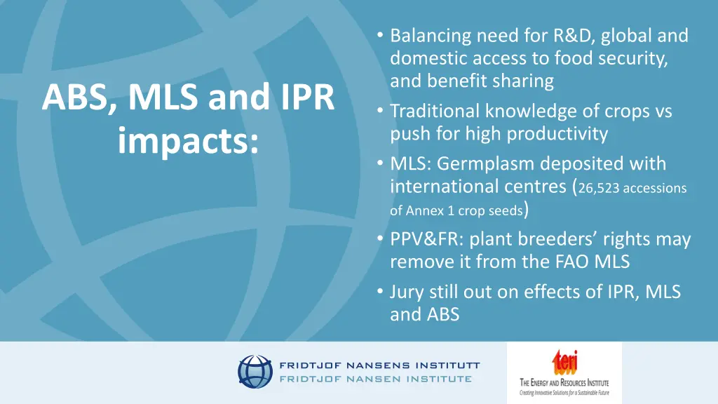 balancing need for r d global and domestic access