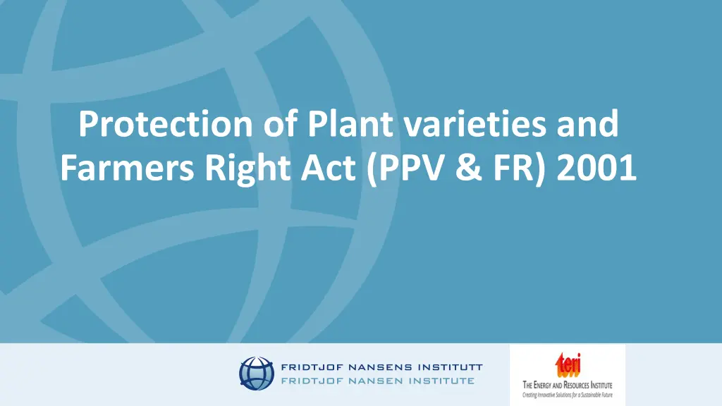 protection of plant varieties and farmers right