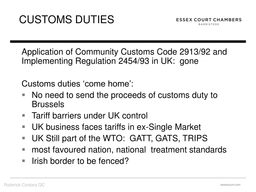 customs duties