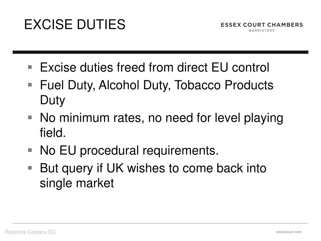 excise duties