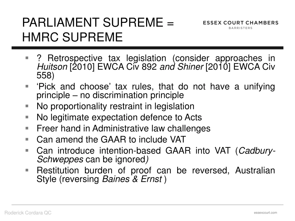 parliament supreme hmrc supreme