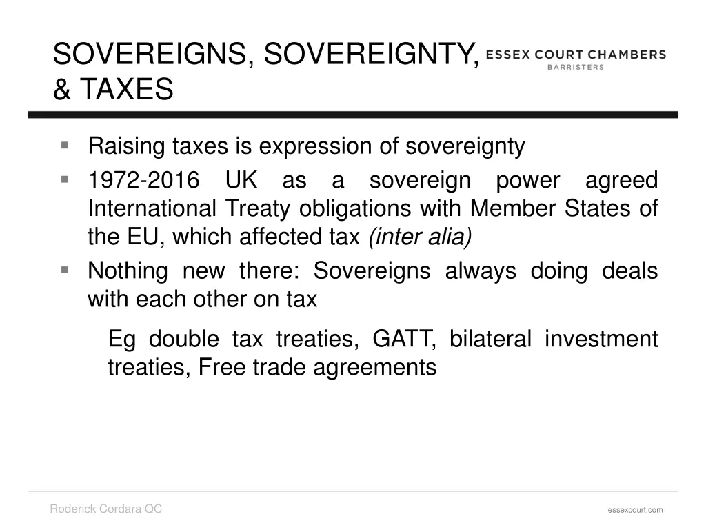 sovereigns sovereignty taxes