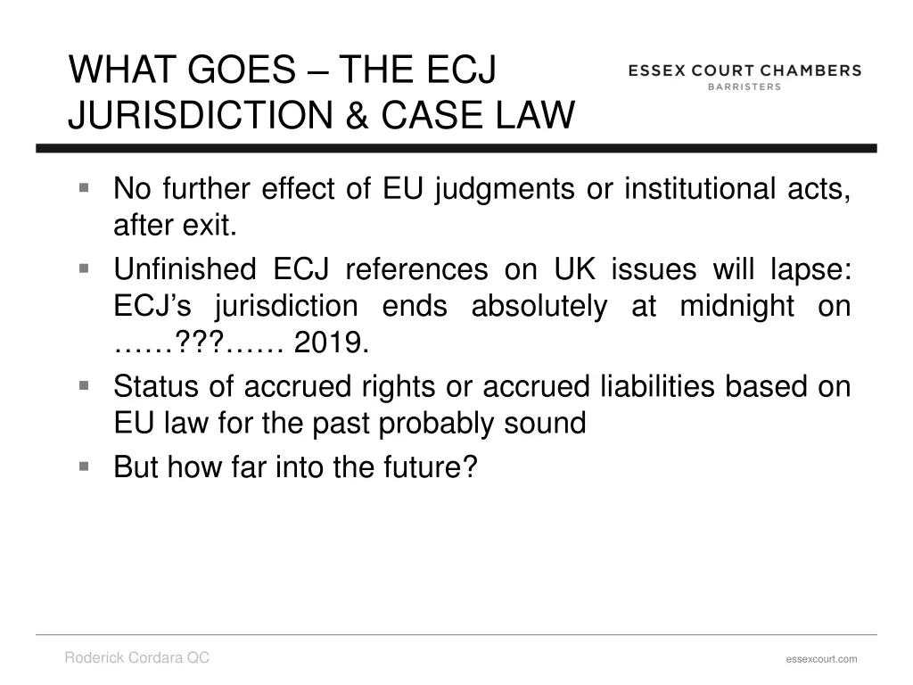 what goes the ecj jurisdiction case law