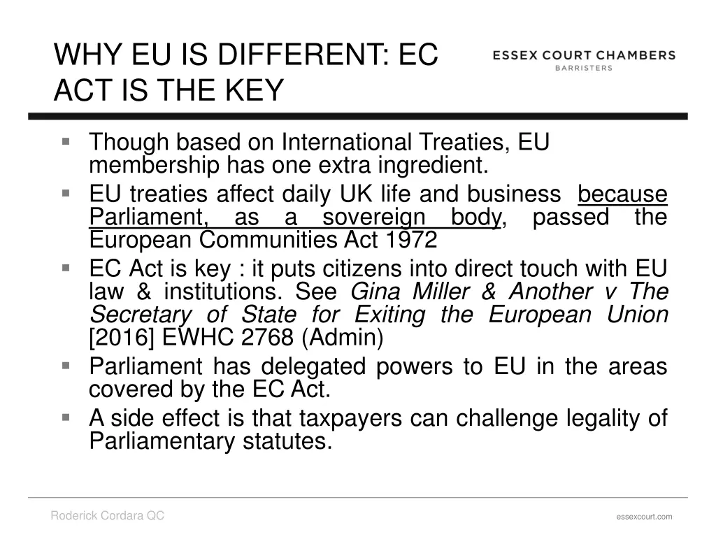 why eu is different ec act is the key