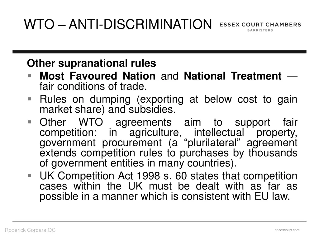 wto anti discrimination