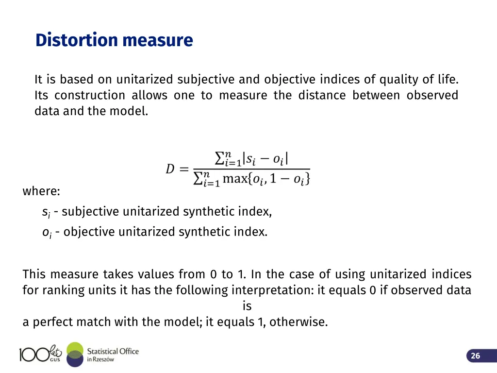 distortion measure