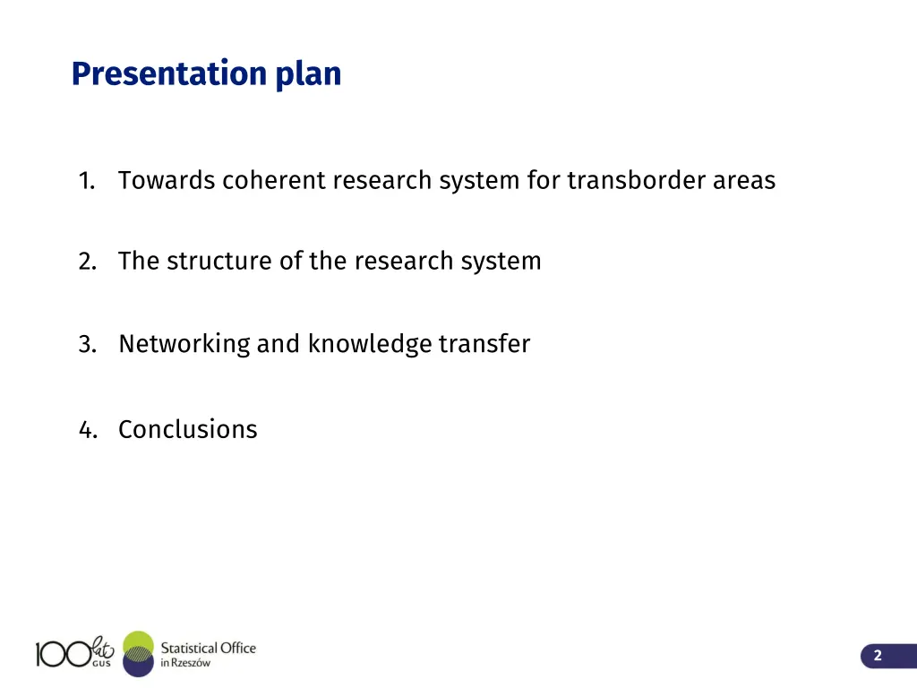 presentation plan