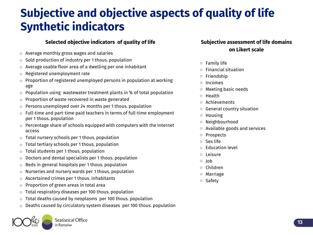 subjective and objective aspects of quality