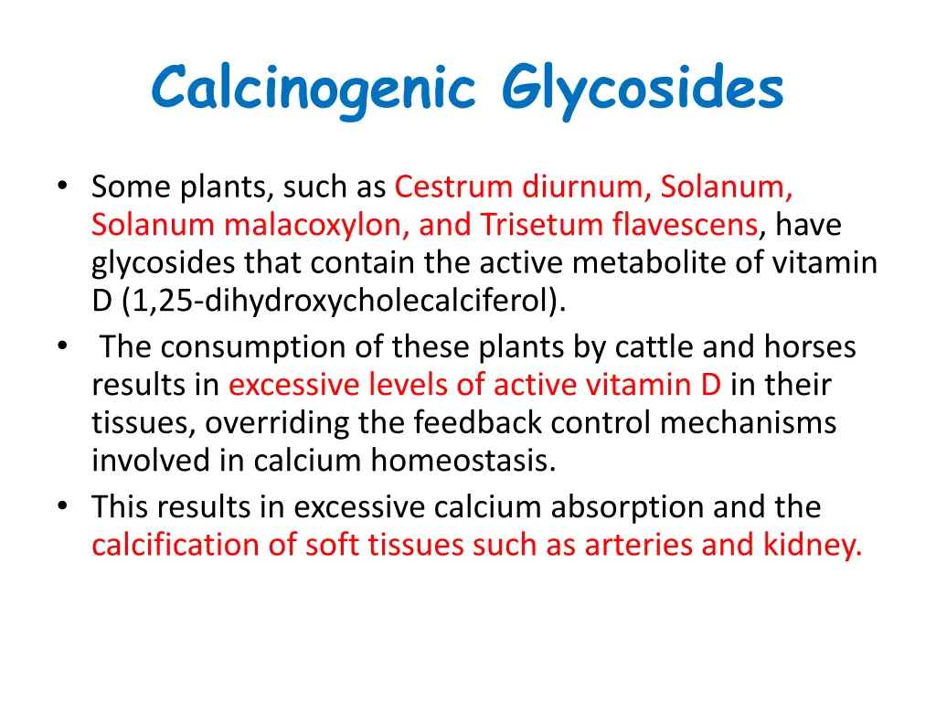 calcinogenic glycosides