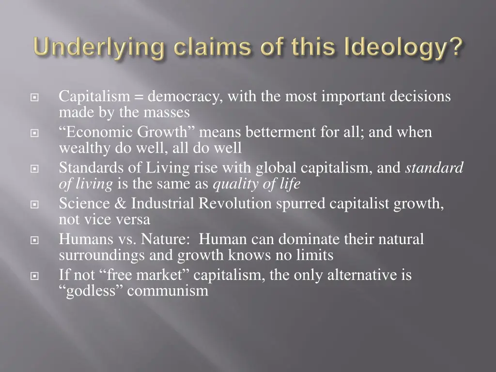 capitalism democracy with the most important