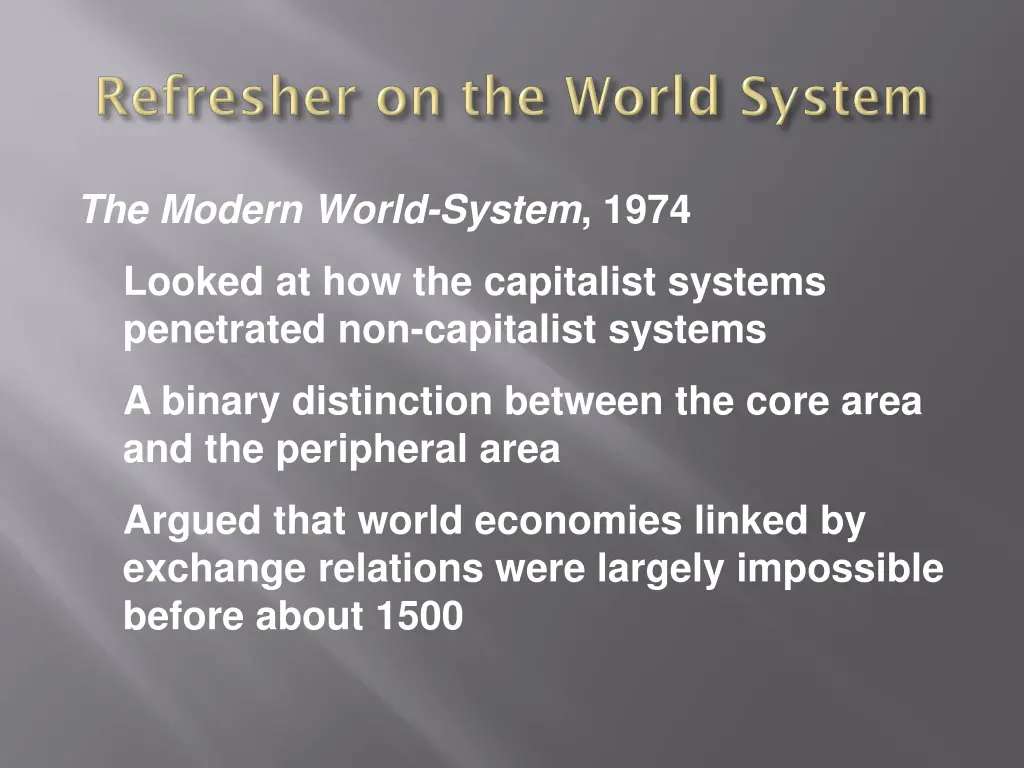 the modern world system 1974