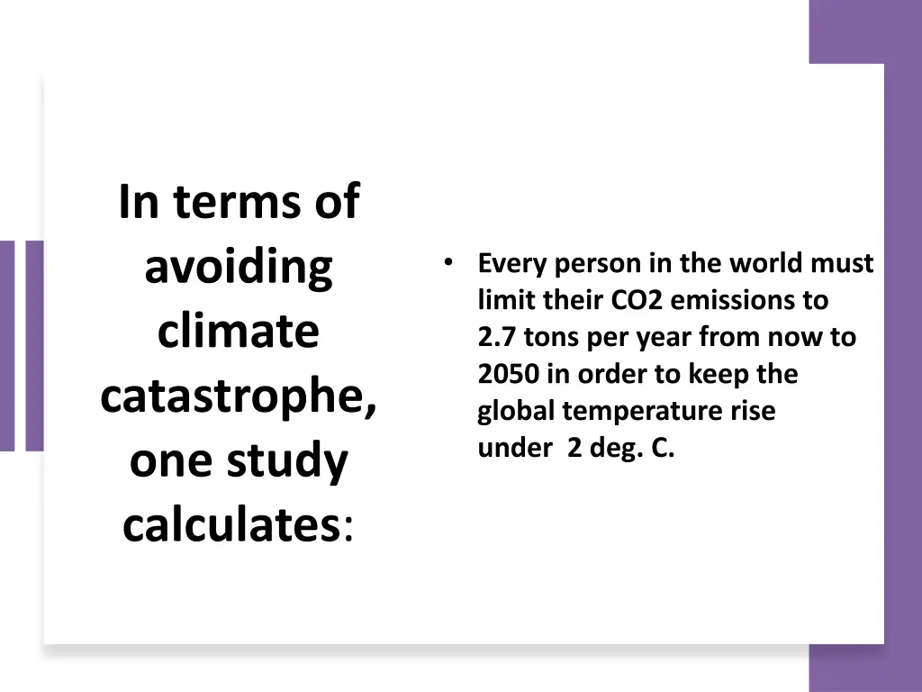 in terms of avoiding climate catastrophe