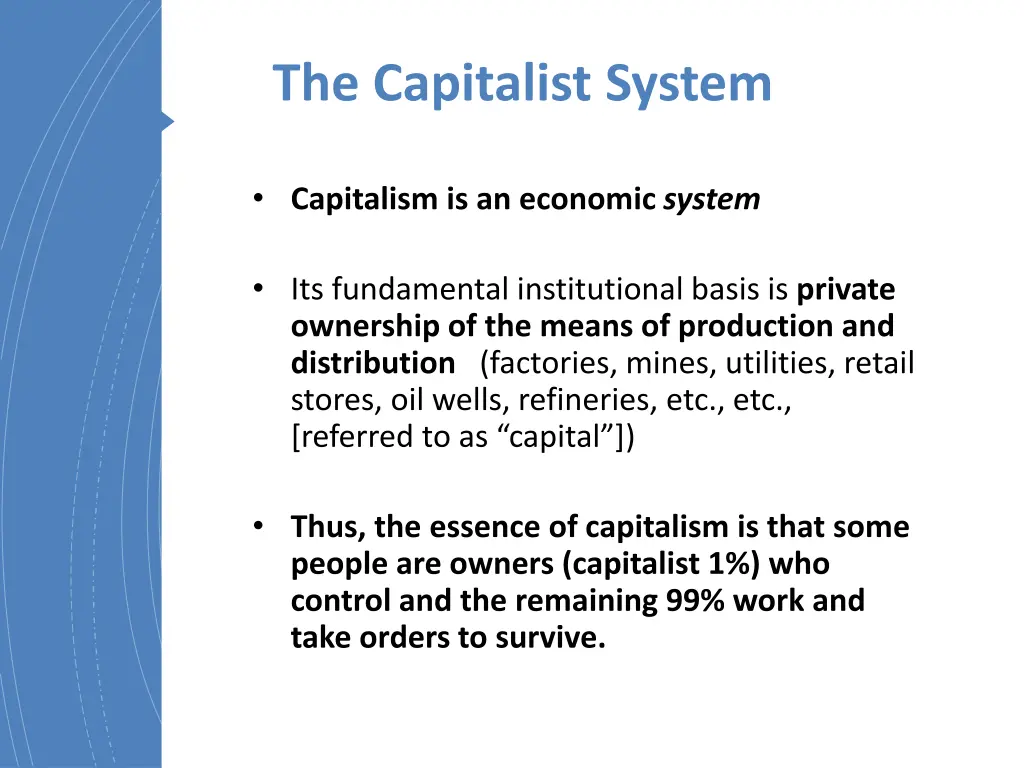 the capitalist system