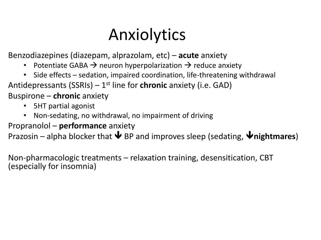 anxiolytics