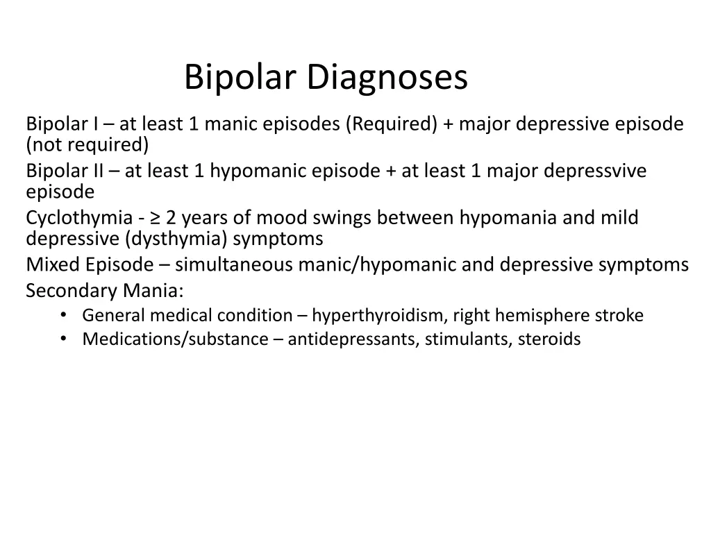 bipolar diagnoses