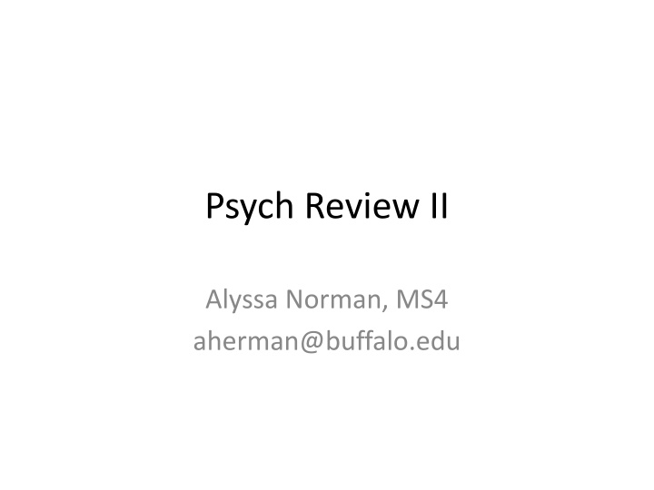 psych review ii