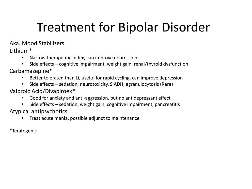 treatment for bipolar disorder