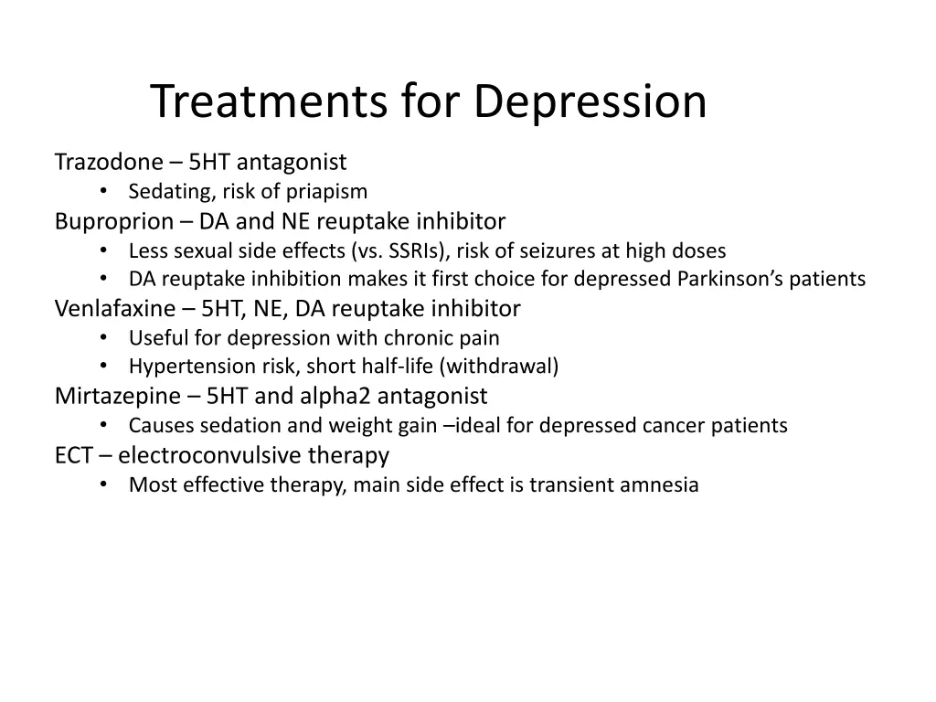 treatments for depression 1