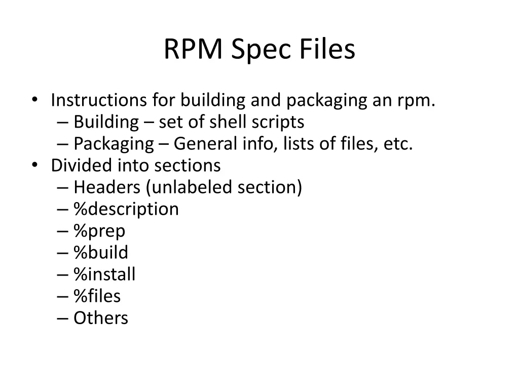 rpm spec files