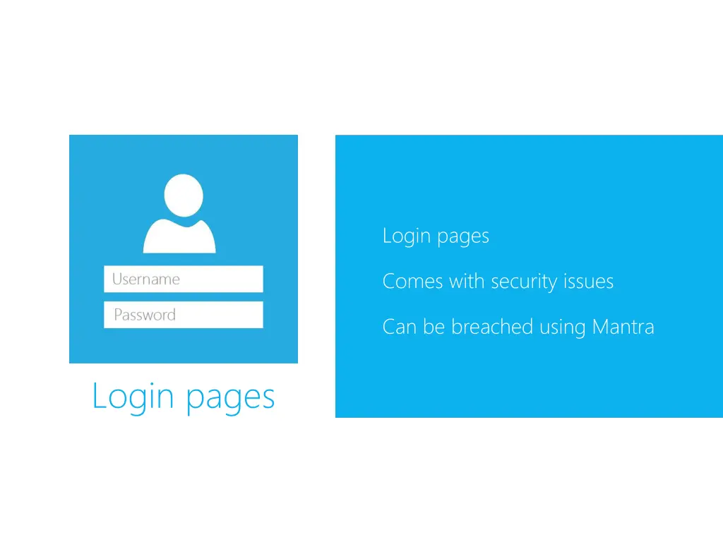 login pages