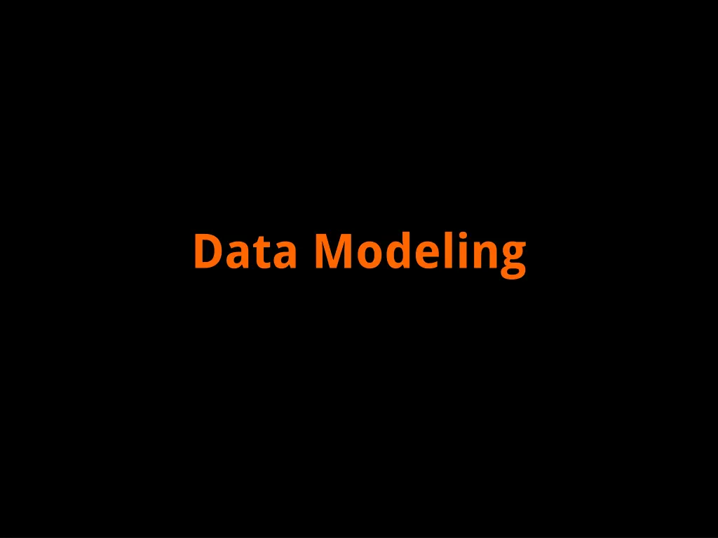 data modeling