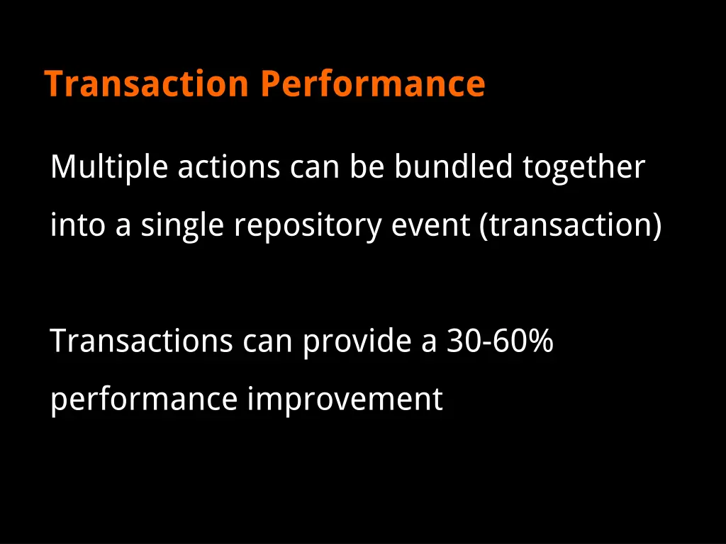 transaction performance