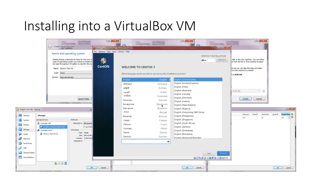 installing into a virtualbox vm