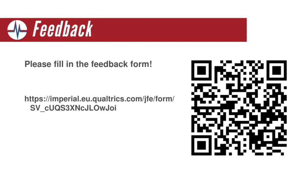 please fill in the feedback form