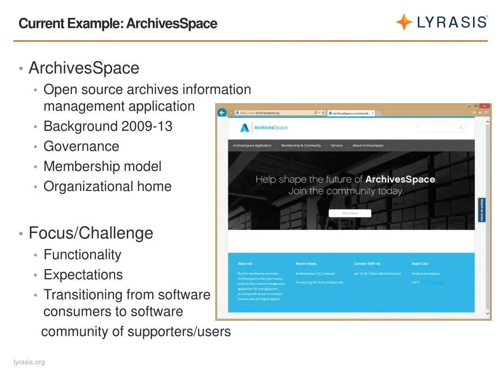 current example archivesspace