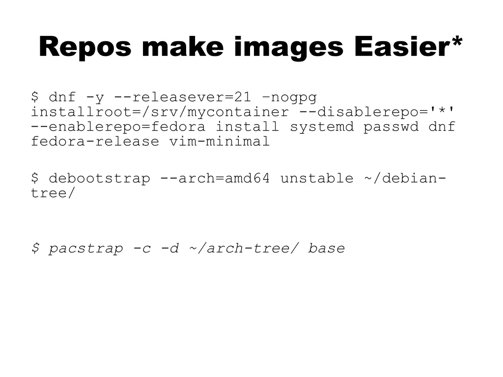 repos make images easier