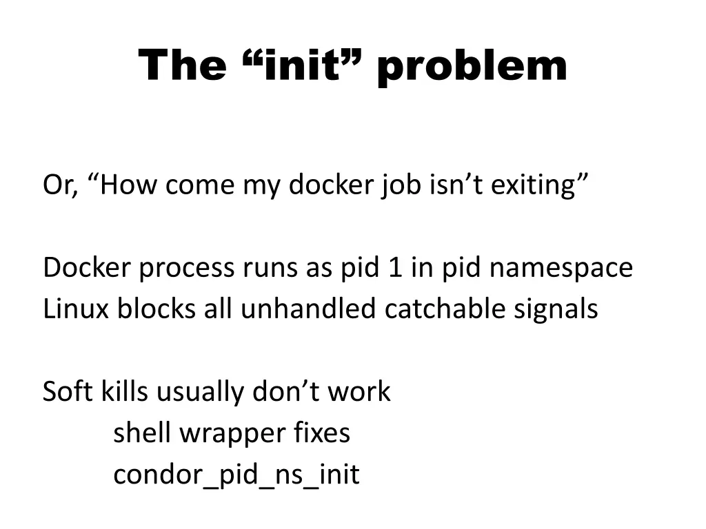 the init problem