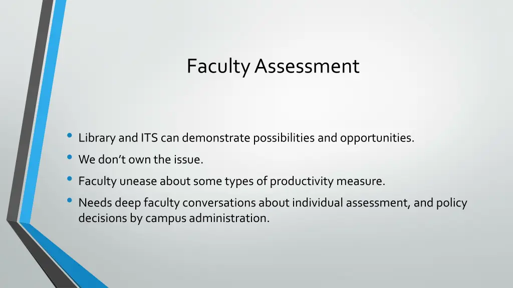 faculty assessment