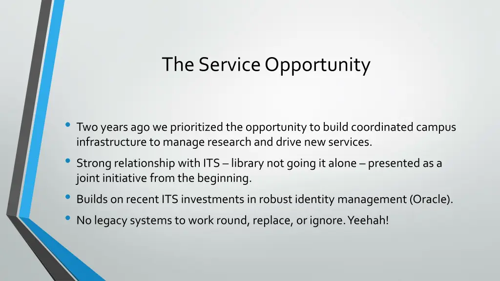 the service opportunity