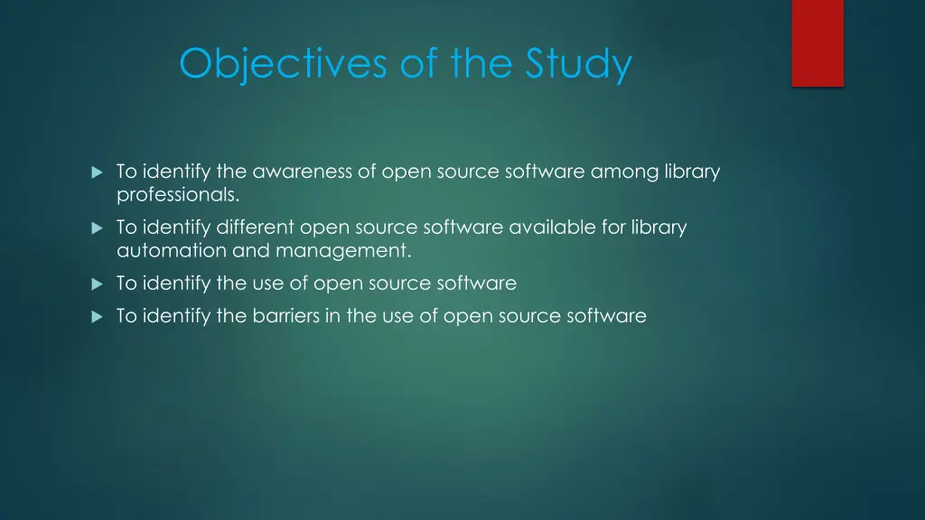 objectives of the study