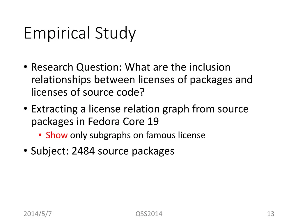 empirical study