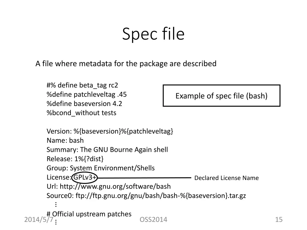 spec file