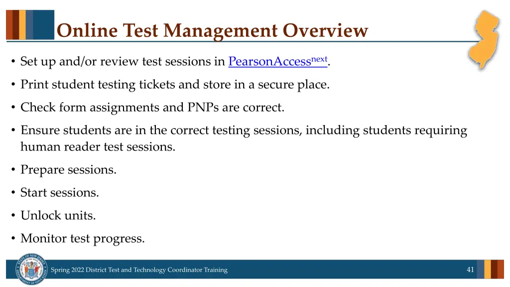 online test management overview