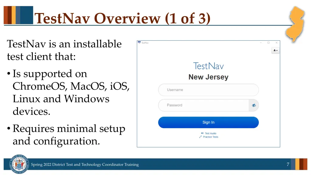 testnav overview 1 of 3