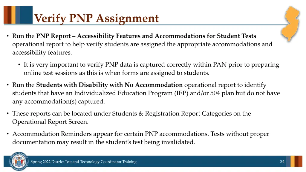 verify pnp assignment