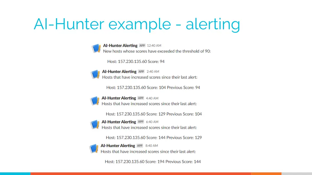 ai hunter example alerting