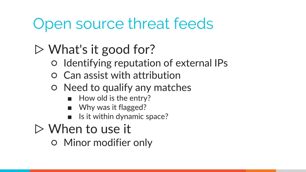 open source threat feeds