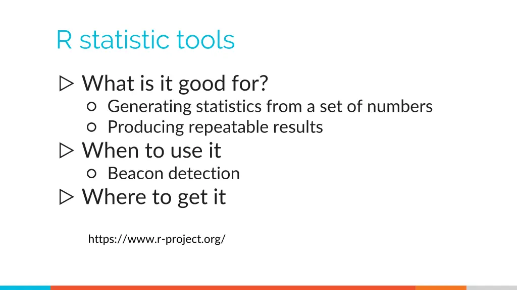 r statistic tools