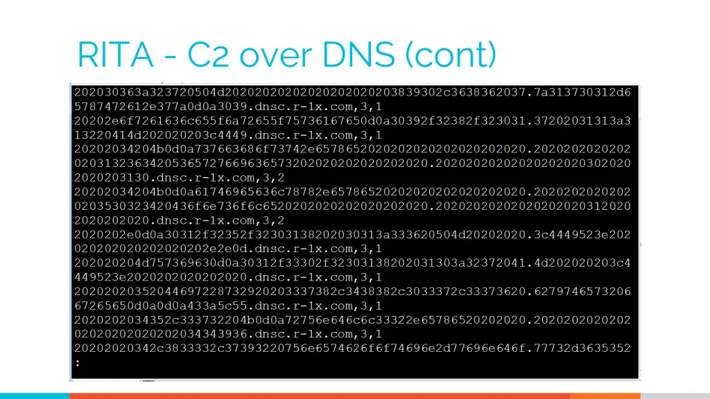 rita c2 over dns cont