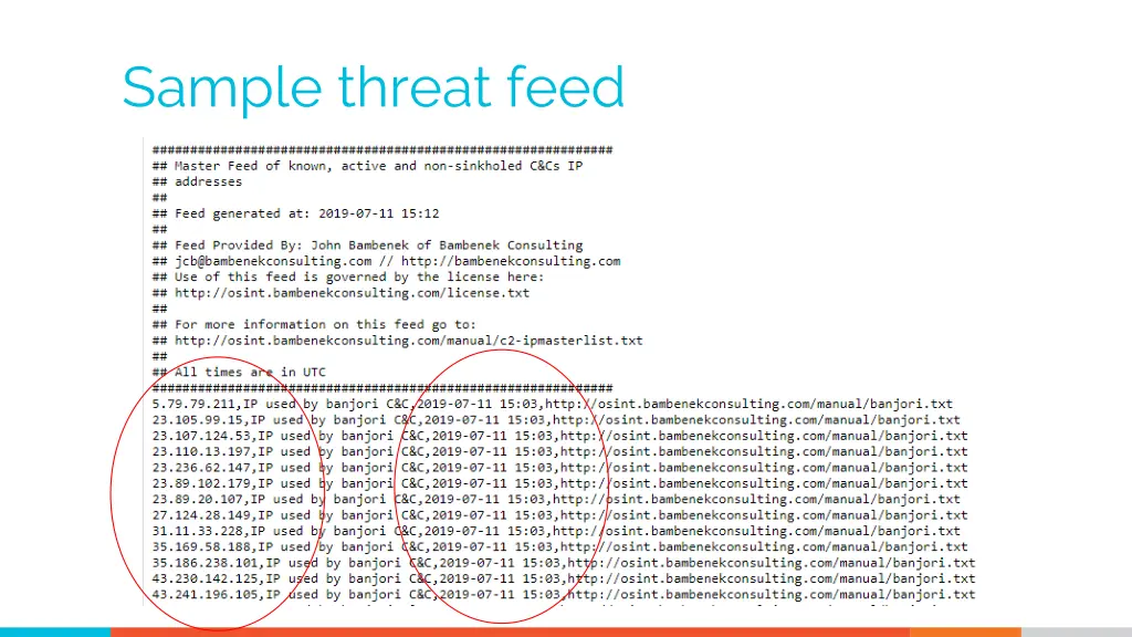 sample threat feed