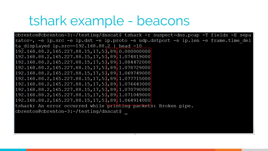 tshark example beacons