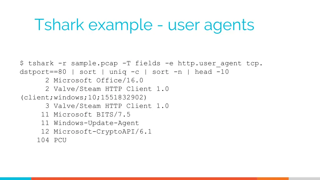 tshark example user agents