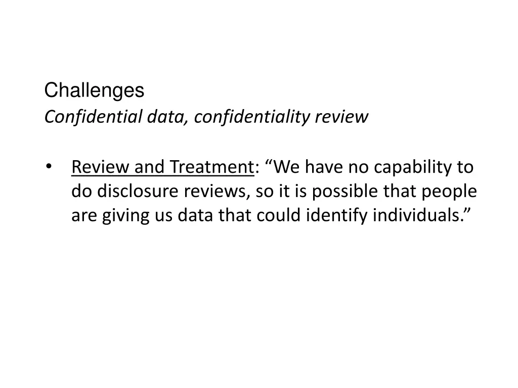 challenges confidential data confidentiality