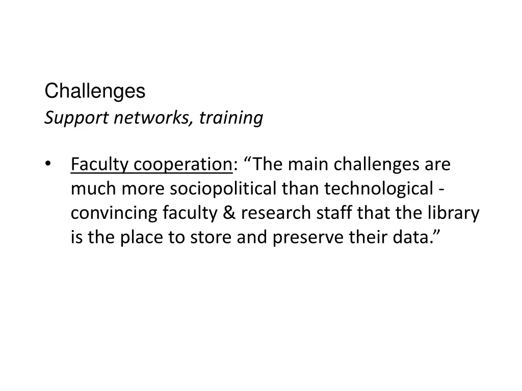 challenges support networks training