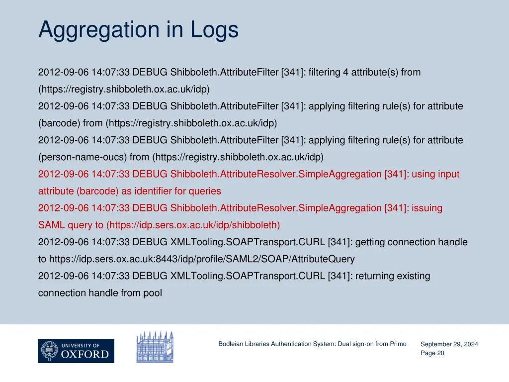 aggregation in logs